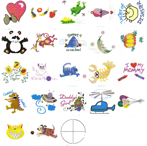 Product picture SET 1 - 22 EMBROIDERY BABY DESIGNS